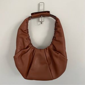Staud Soft Moon Bag in Mushroom